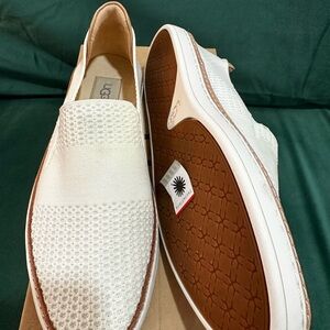 UGG White Slip-On Shoes size 8